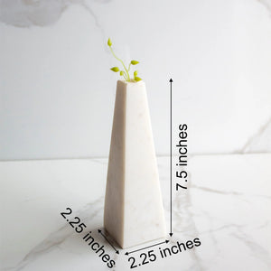 Truncated Pyramid Marble Vase - EarthBased 