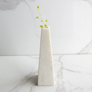 Truncated Pyramid Marble Vase - EarthBased 