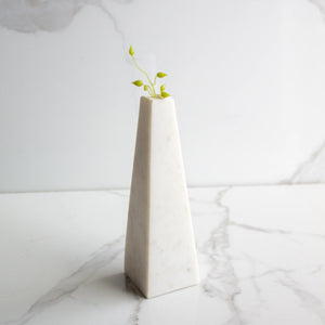 Truncated Pyramid Marble Vase - EarthBased 