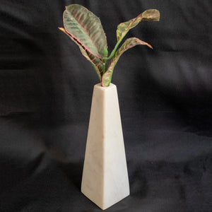 Truncated Pyramid Marble Vase - EarthBased 