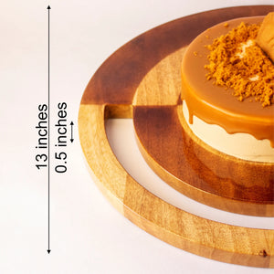 Two-Hued Mango Wood Cheese Platter - EarthBased 