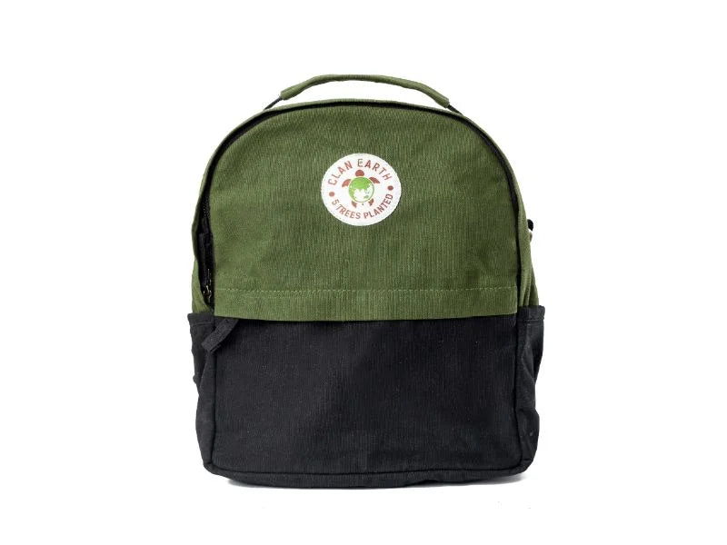 Koala Backpack - Olive Green & Charcoal Black | Clan Earth - EarthBased 