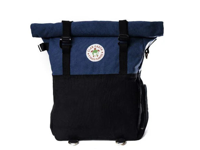 Pangolin Backpack- Navy Blue & Charcoal Black | Clan Earth - EarthBased 