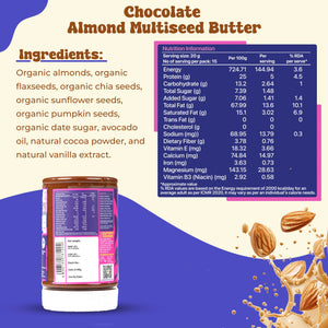 Almond Multiseed Chocolate Butter - EarthBased 