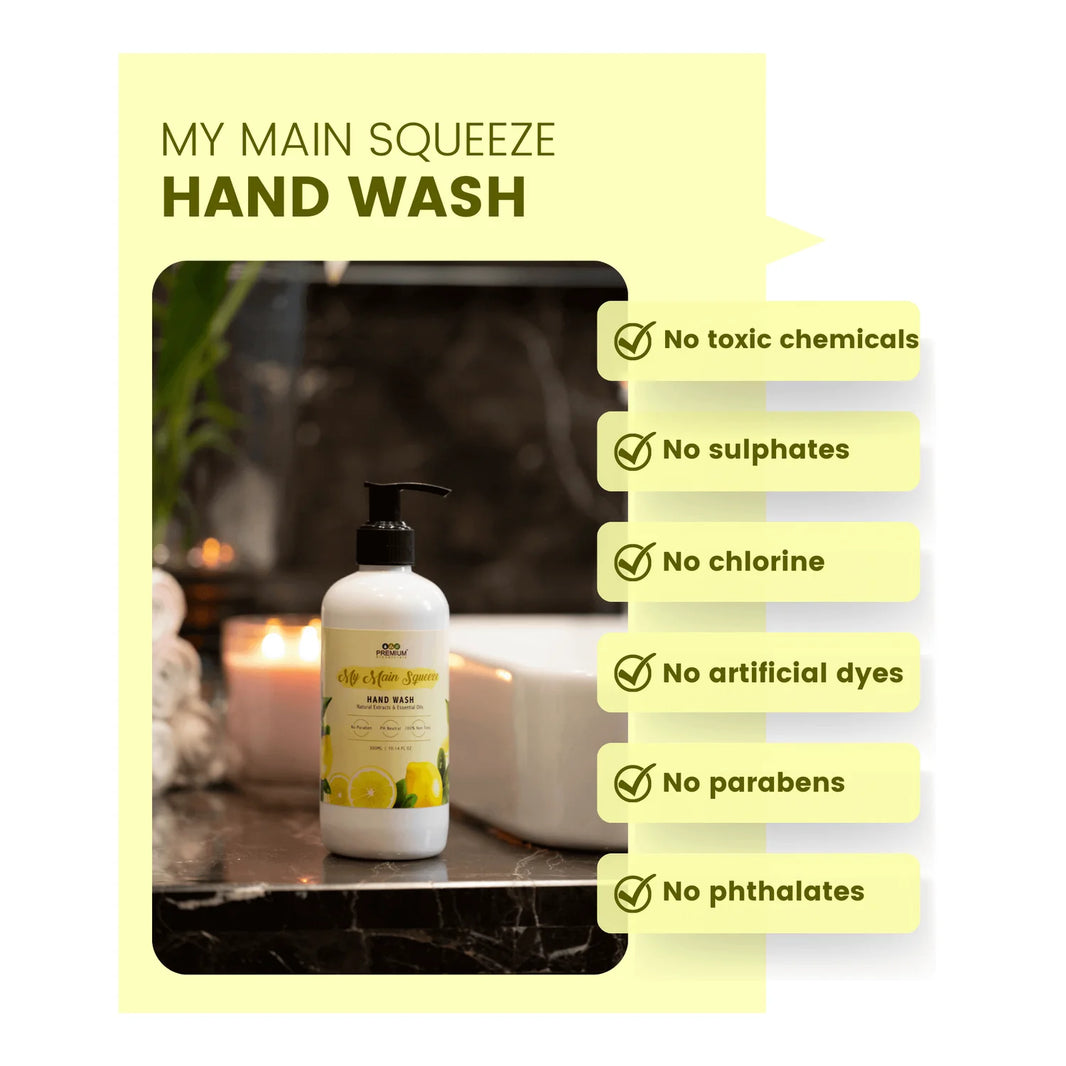 Hygenia My Main Squeeze Handwash - Lemon & Lemongrass 300ml - EarthBased 