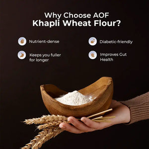 Organic Khapli Wheat Flour - 1 kg - EarthBased 