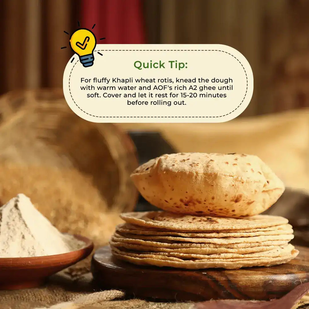 Organic Khapli Wheat Flour - 1 kg - EarthBased 