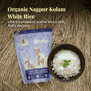 Organic Kolam White Rice - 1 kg - EarthBased 