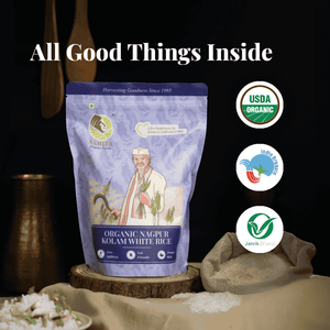 Organic Kolam White Rice - 1 kg - EarthBased 