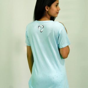 Chillax Print Air Blue T-shirt & Tofu Pant Night Dress | Playout - EarthBased 