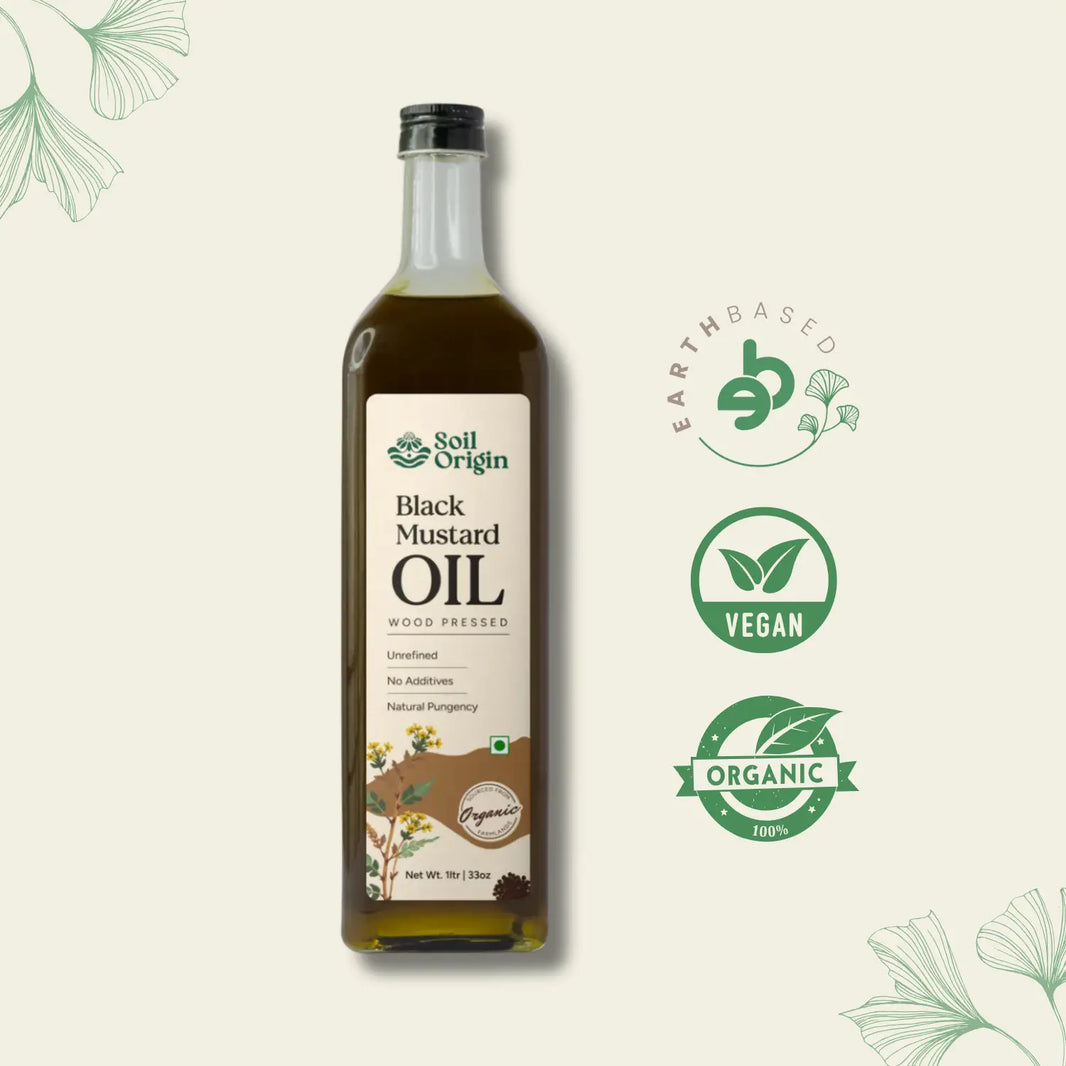 Wood-Pressed Black Mustard Oil | Soil Origin - EarthBased 