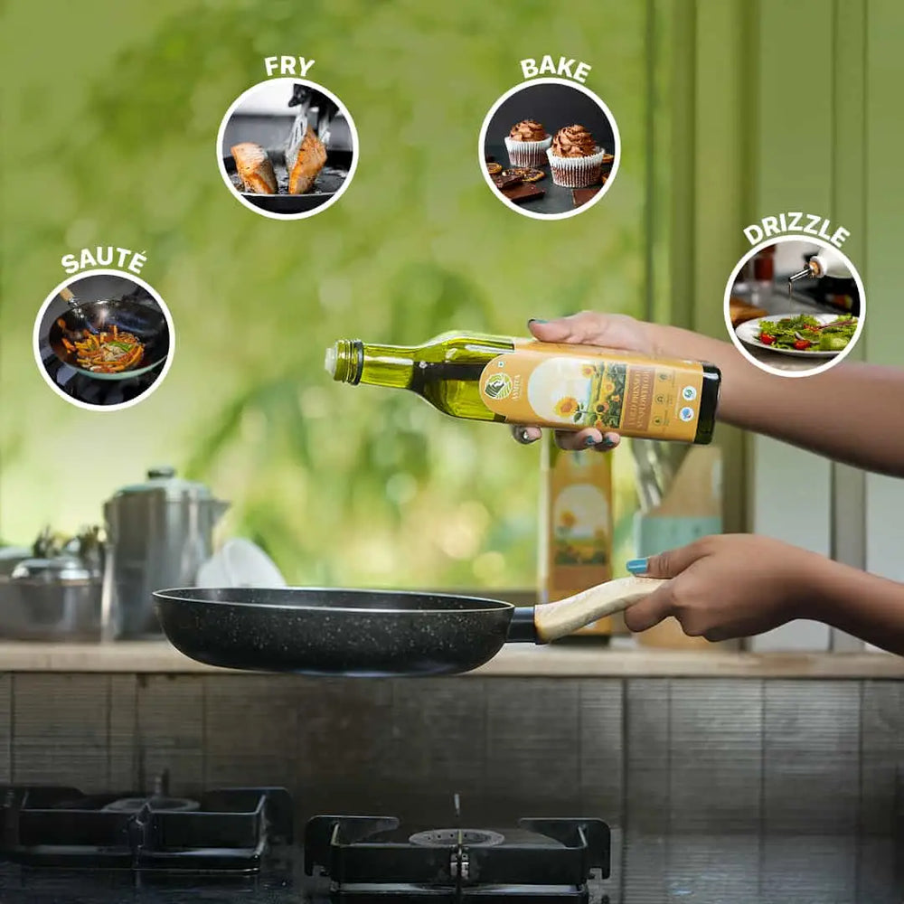 Organic Cold Pressed Sunflower Oil - EarthBased 