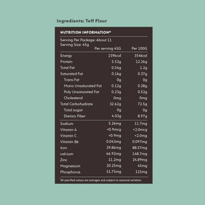 Nourish You TEFF FLOUR 500G - EarthBased 