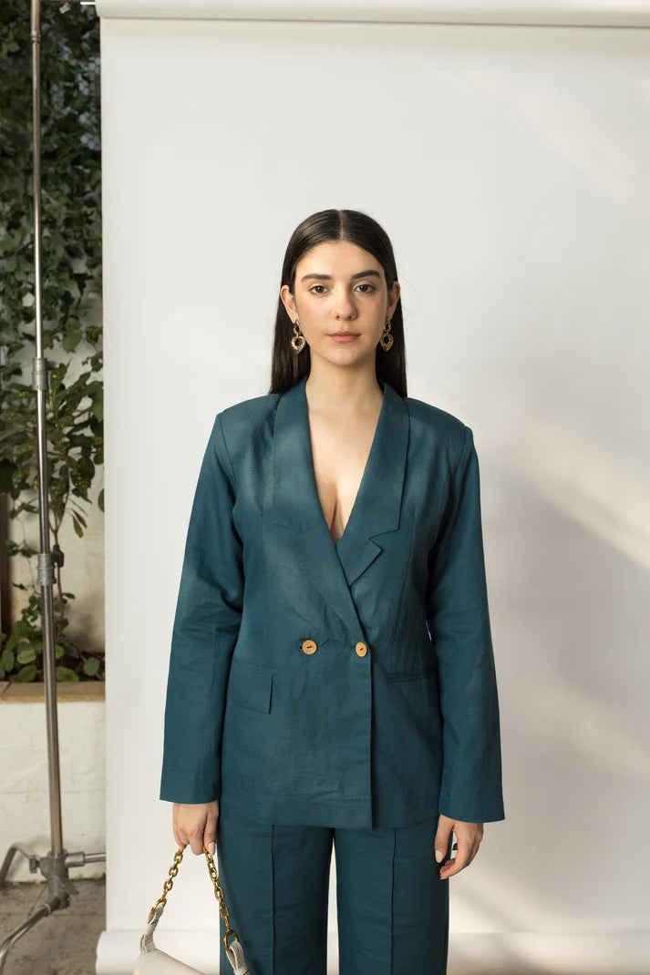 Double Breasted Blazer | Anushe Pirani - EarthBased 