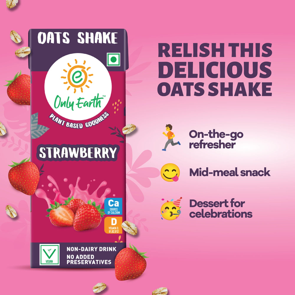 Oats Shake | Strawberry by Only Earth - EarthBased 