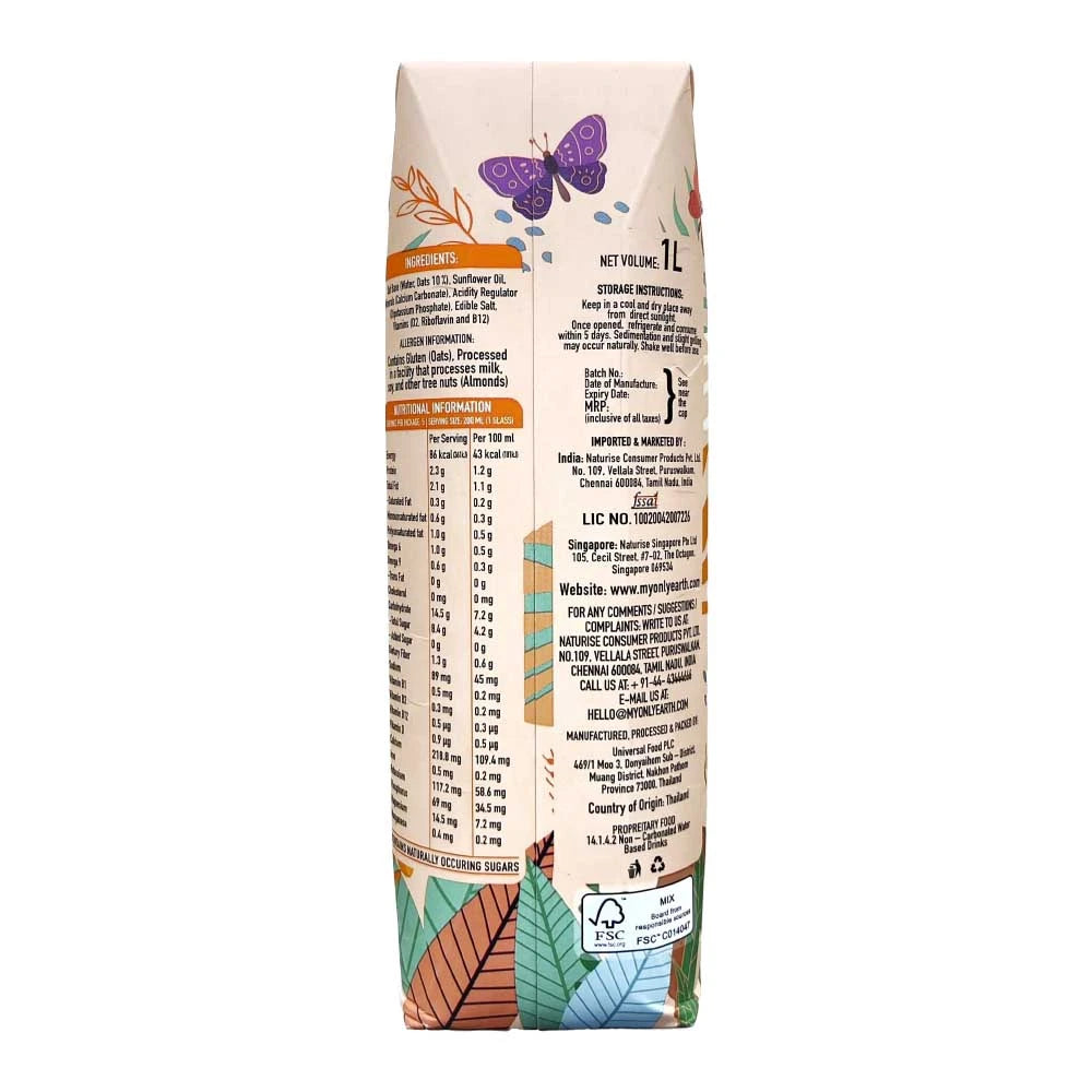 Oats Drink by Only Earth | 1 Litre - EarthBased 