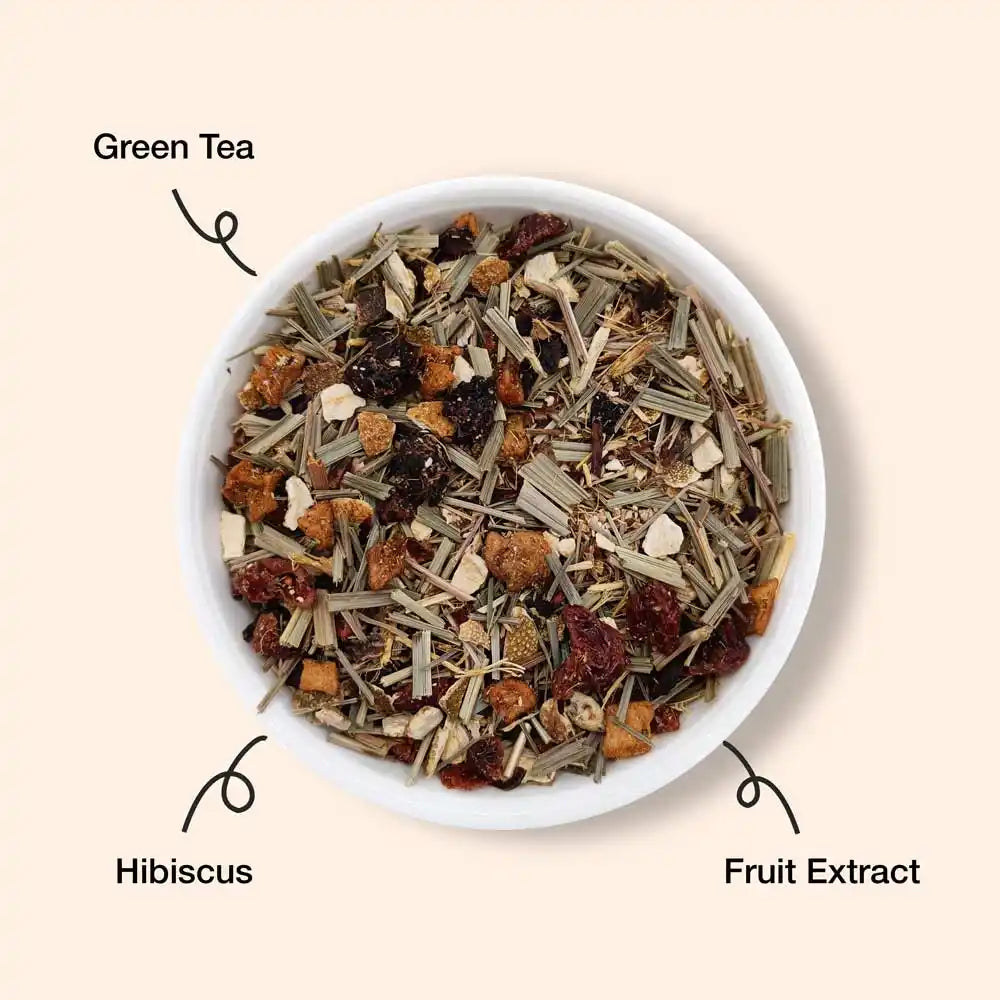 The Infused Kettle Hibiscus Green Tea - EarthBased 