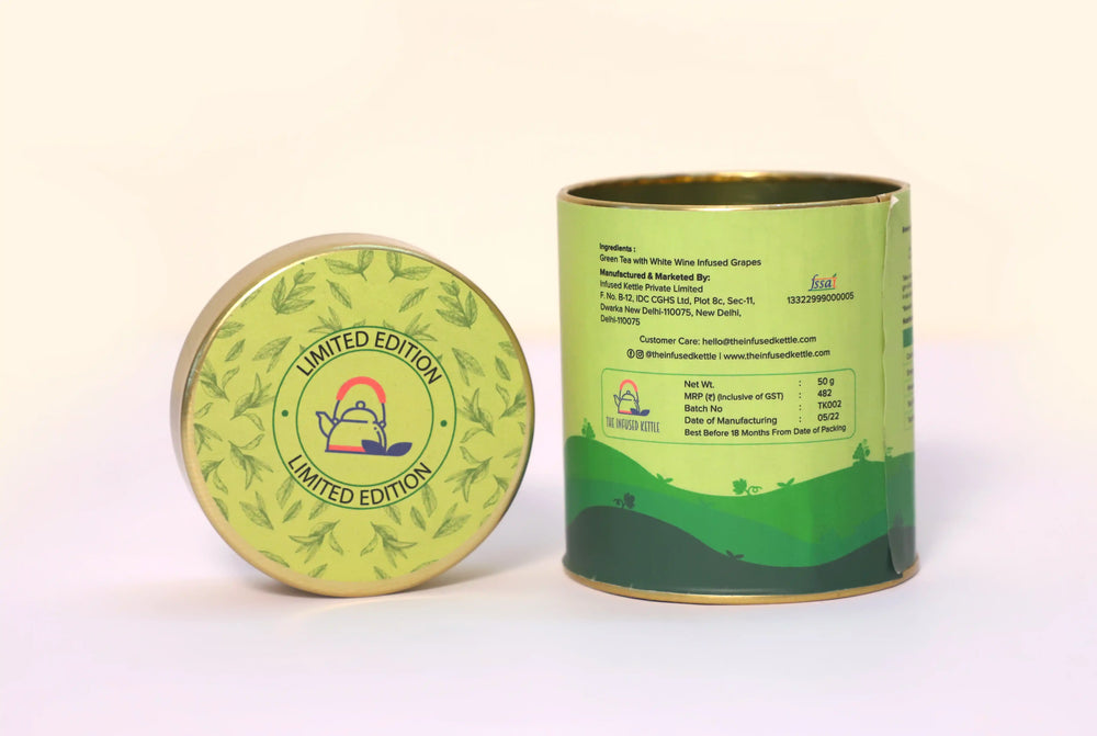 The Infused Kettle Premium Wine Flavoured Green Tea - EarthBased 