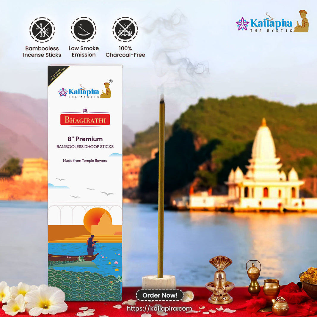 Bhagirathi 8″ Premium Dhoop Batti, Incense Sticks (Pack of 20 Sticks) | Pack of 2