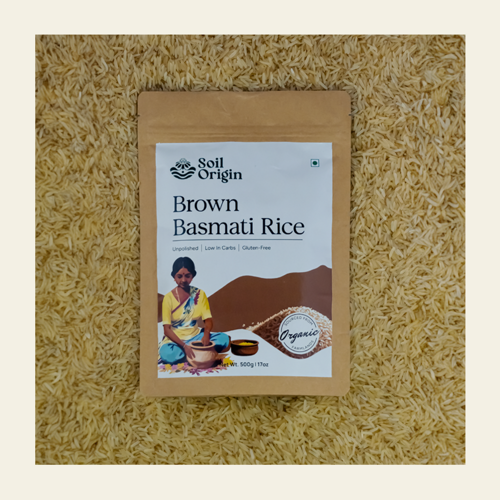 Brown Basmati Rice | Pack of 2 | Soil Origin - EarthBased 