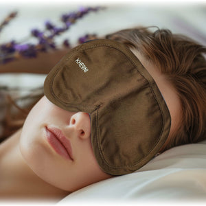 Kheoni brown organic cotton sleep eye mask