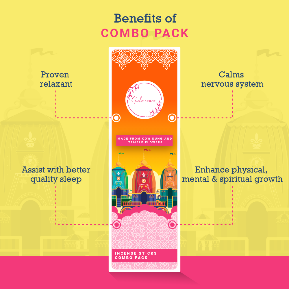 Premium Cow Dung Incense Sticks Combo Pack | Gulessence - EarthBased 