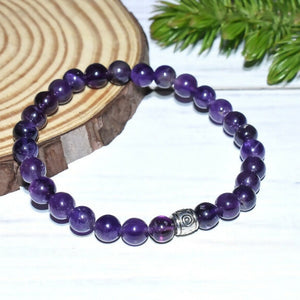 Real Certified Amethyst Stone Healing Bracelet | Powerful Stone For Protection & Inner Cleansing - EarthBased 