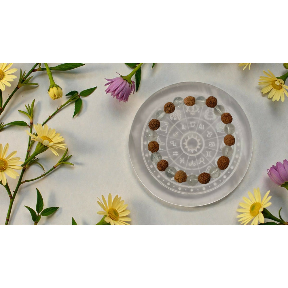 Onearth crystal rudraksha bracelet (certified) - EarthBased 