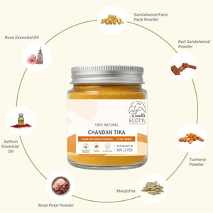 Ecotyl Chandan Teeka | Natural Sandalwood Teeka | Puja & Meditation | 50g - EarthBased 