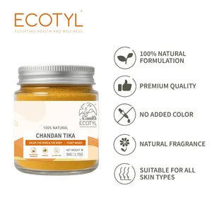 Ecotyl Chandan Teeka | Natural Sandalwood Teeka | Puja & Meditation | 50g - EarthBased 