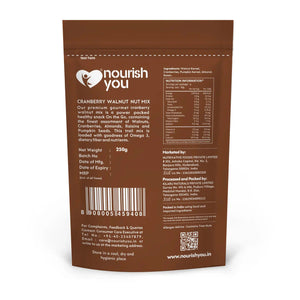 Nourish You CRANBERRY WALNUT NUTMIX 250G - EarthBased 