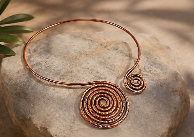 Egyptian designs Pure Copper Necklace for Women | Handmade Ayurvedic Copper Jewelry