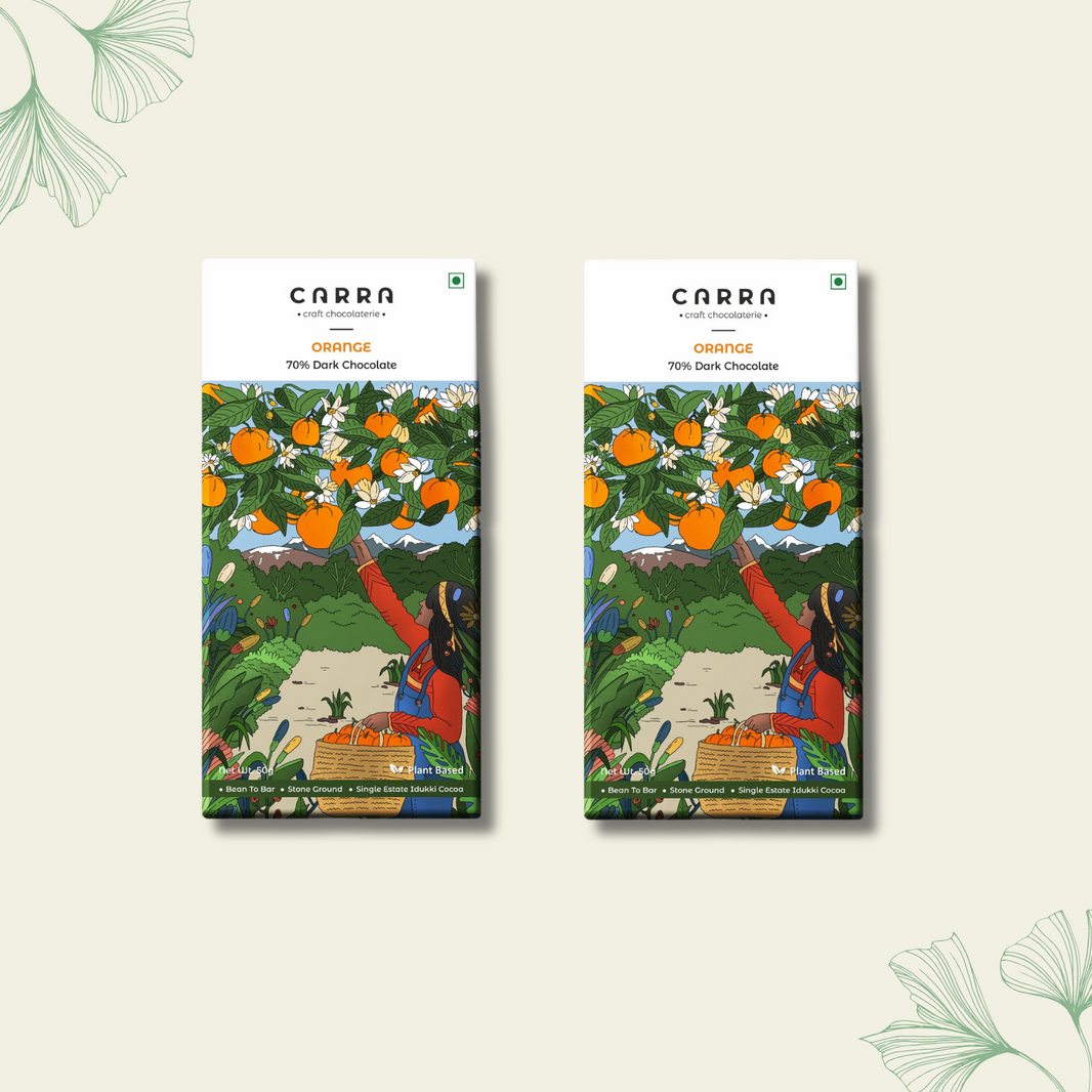CARRA Orange in 70% Dark Chocolate 50G - EarthBased 