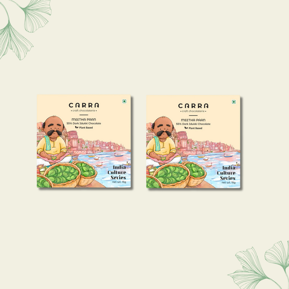 CARRA Meetha Paan in 55% Dark Chocolate 15G - EarthBased 