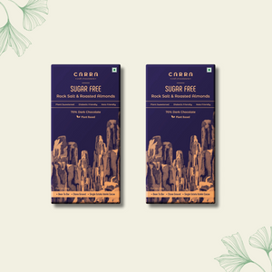 CARRA Rock Salt & Roasted Almonds in 70% Dark Chocolate 50G - EarthBased 