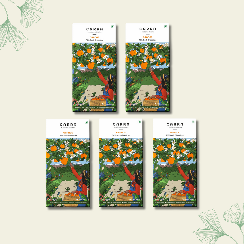 CARRA Orange in 70% Dark Chocolate 50G - EarthBased 