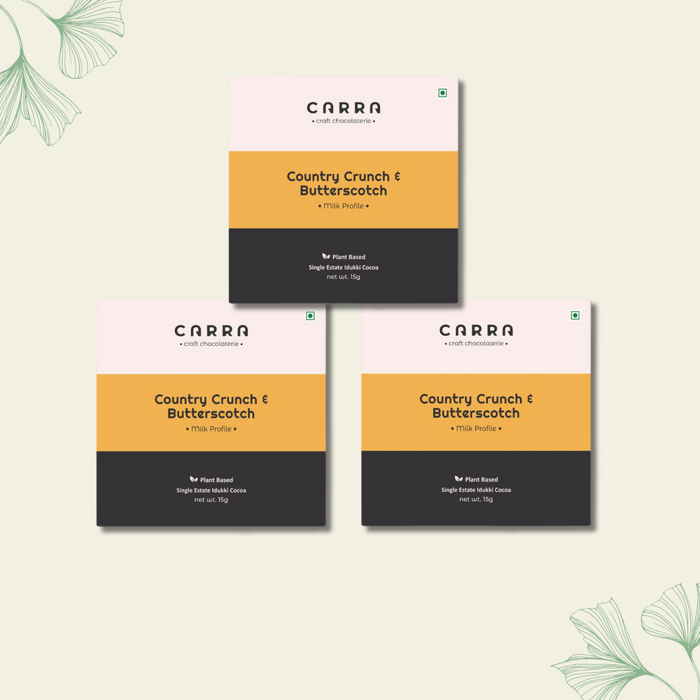 CARRA Country Crunch & Butterscotch in Plant Based Milk Chocolate 15G - EarthBased 