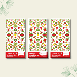 CARRA Lemon & Cranberries in Plant Based White Chocolate 50G - EarthBased 