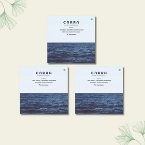 CARRA Sea Salt & California Almonds in 55% Dark Chocolate 15G - EarthBased 
