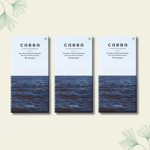 CARRA Sea Salt & California Almonds in 55% Dark Chocolate 50G - EarthBased 