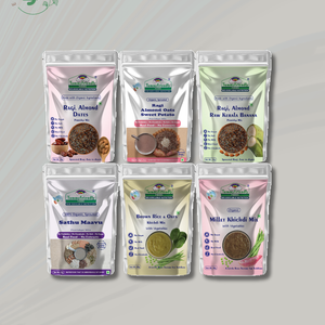 TummyFriendly Foods Certified Organic Baby Food For Toddlers, 1 Year plus. 6 Packs, 50g Each Cereal (300 g, Pack of 6) - EarthBased 