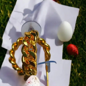 Chain Hoops Earrings | ONEarth - EarthBased 