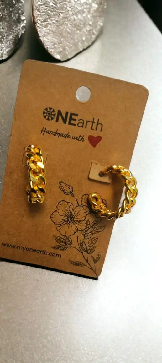 Chain Hoops Earrings | ONEarth - EarthBased 