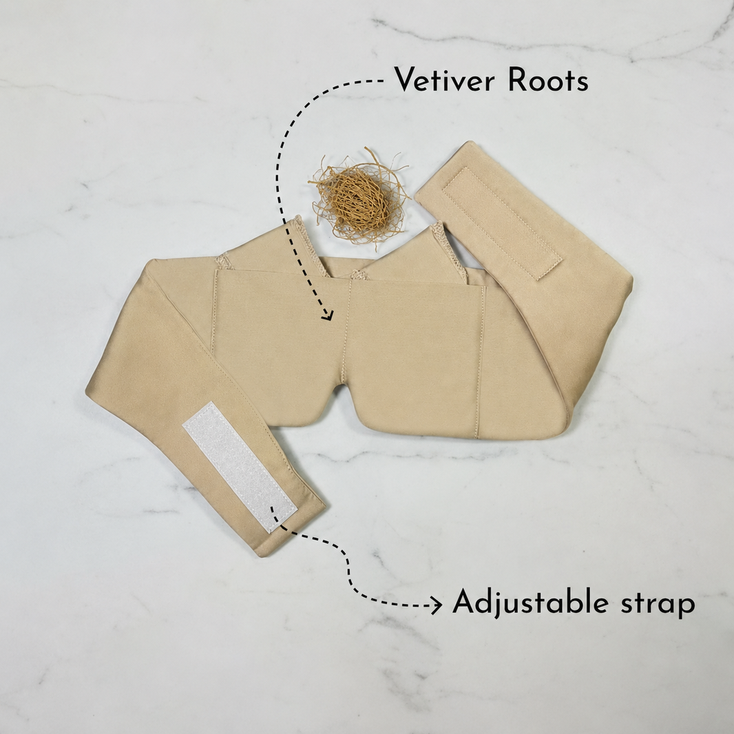 Kheoni Vetiver eye pillow – close-up