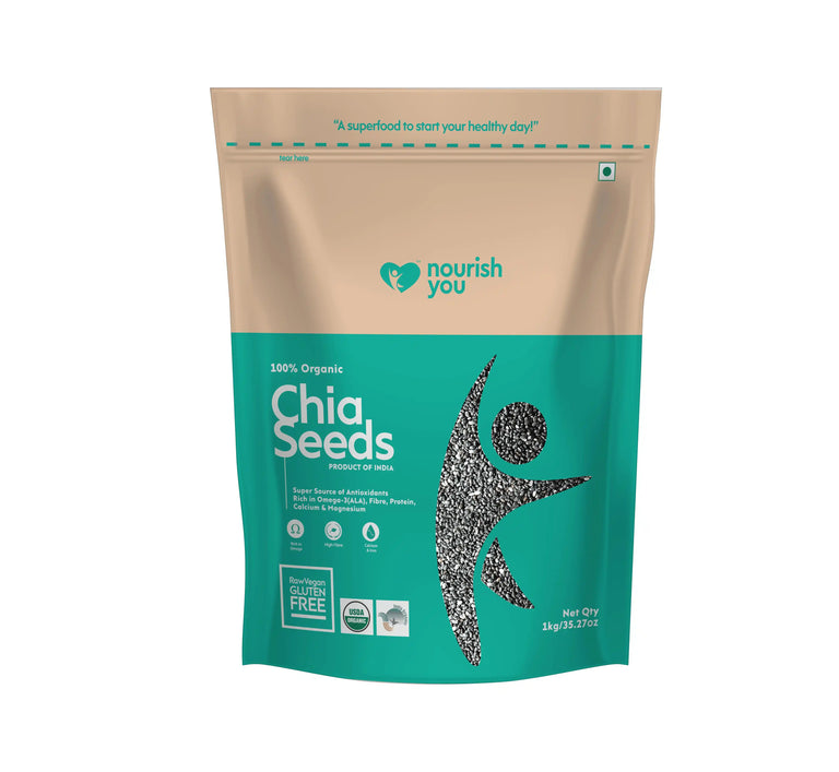 Nourish You ORGANIC RAW BLACK CHIA SEEDS - EarthBased 