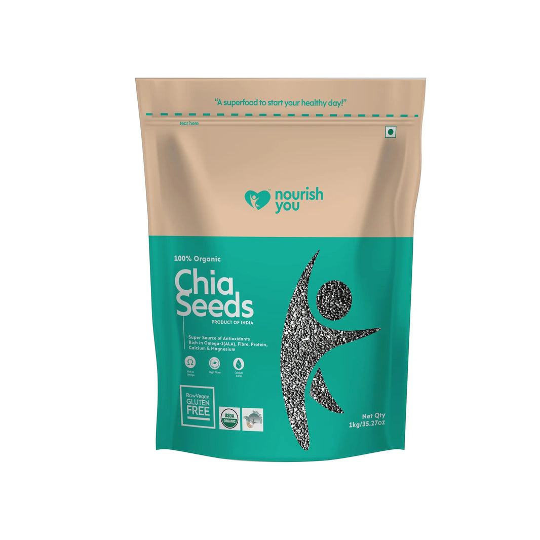 Nourish You ORGANIC RAW BLACK CHIA SEEDS - EarthBased 
