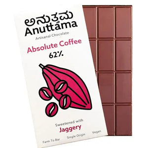 Absolute Coffee | 62% Cocoa | Sweetened with Jaggery | by Anuttama - EarthBased 