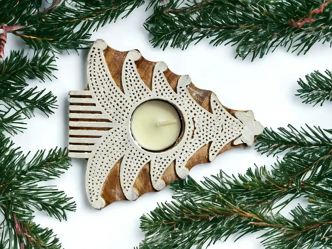 Christmas tree tea light holder (set of 2) | ONEarth - EarthBased 