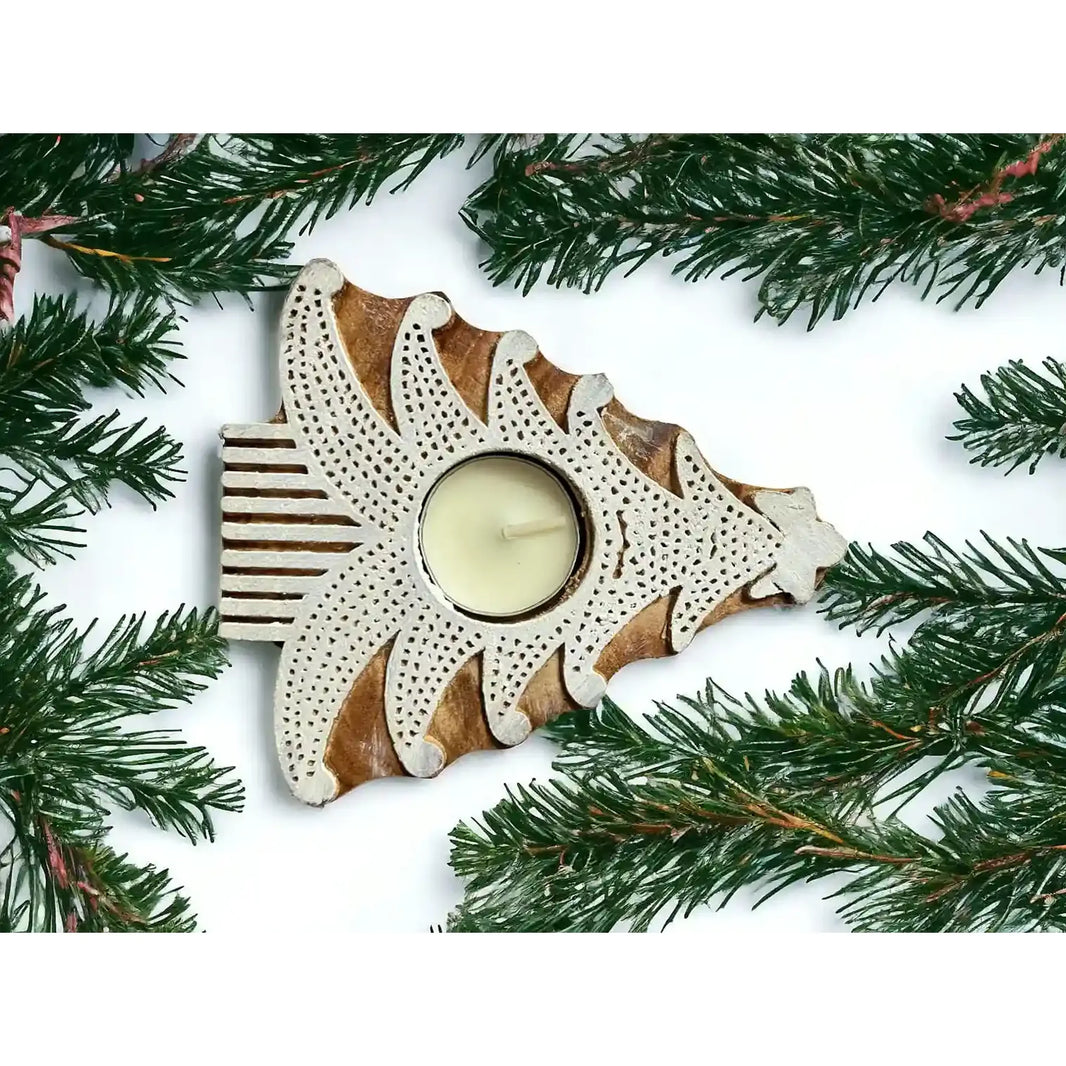 Christmas tree tea light holder (set of 2) | ONEarth - EarthBased 