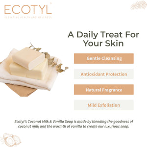 Coconut Milk & Vanilla Soap - Set of 2 | Ecotyl - EarthBased 
